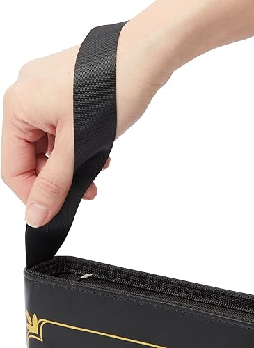 Miniatura 4 de Carpeta de 3 anillos de cuero de 9 bolsillos para tarjetas de béisbol, juegos y deportes, 20 páginas, con capacidad para 360 tarjetas (14 x 11