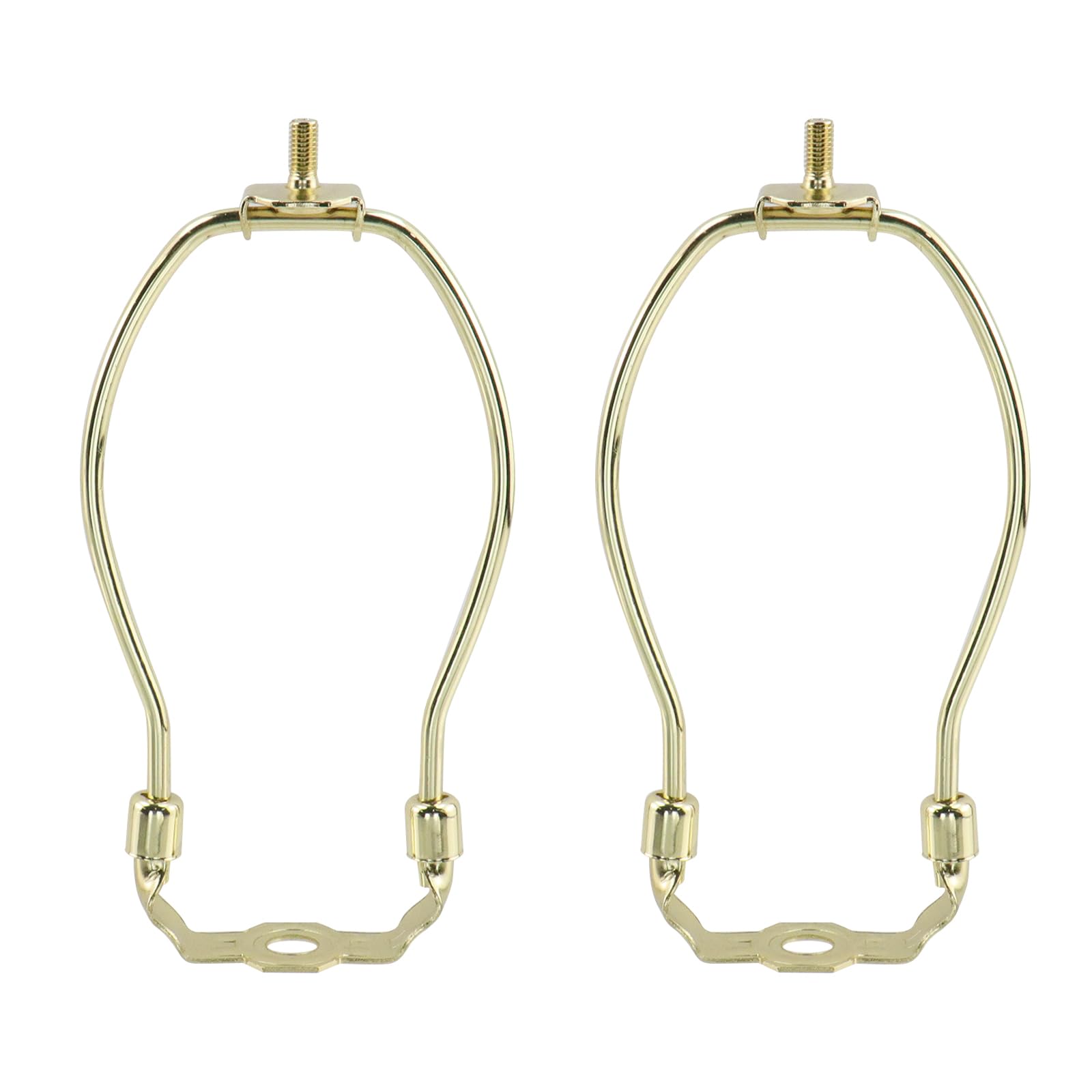 6 Inch Lamp Harp, 2 Pack Heavy Duty Lamp Shade Holder Adapter Harp Bracket Hardware for Repair DIY Lighting Accessories Lampshade Bracket