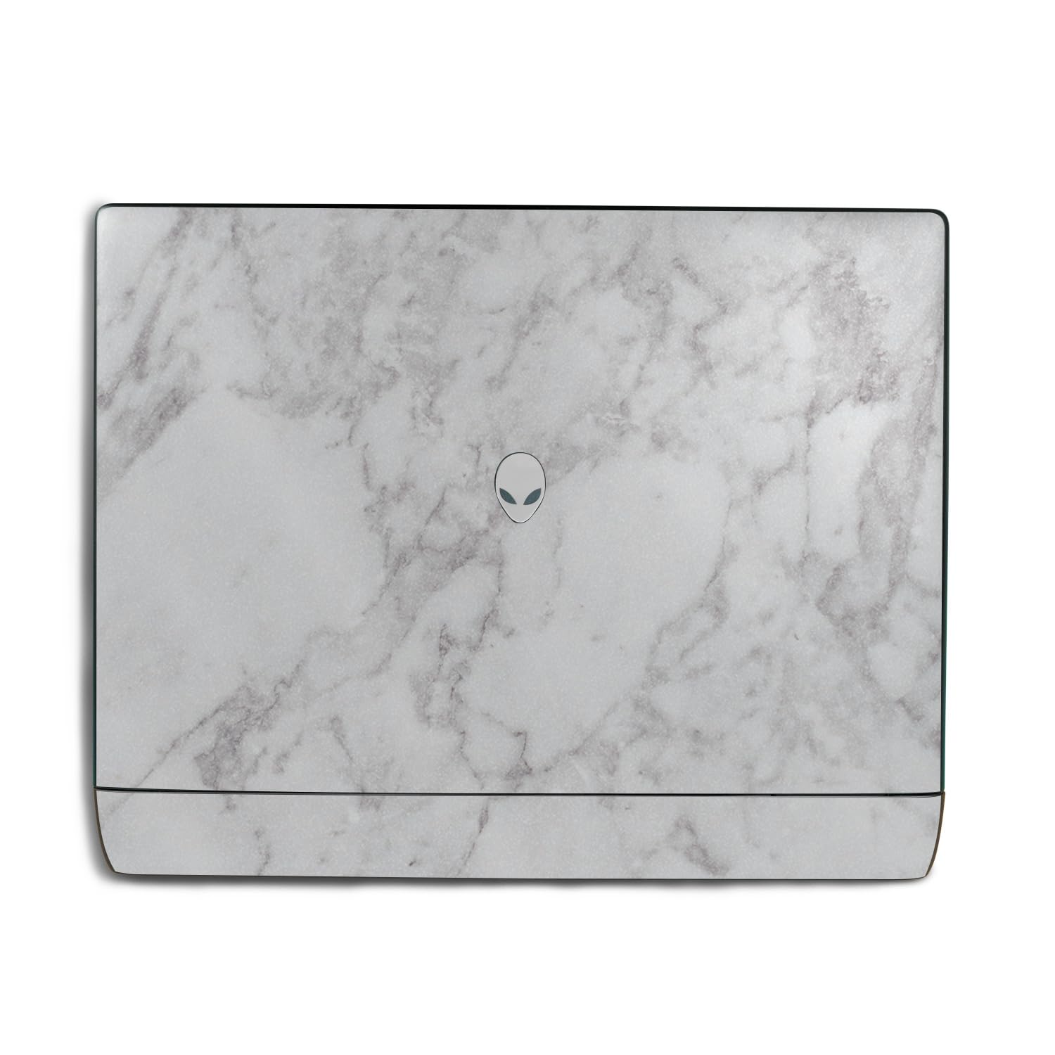 Glossy Glitter Laptop Skin Compatible with Alienware 18 Area-51 (2025) - Frost Marble - Premium 3M Vinyl Protective Wrap Decal Cover - Easy to Apply | Crafted in The USA by MightySkins