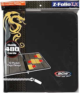 12-Pocket Z-Folio LX Trading Card Albums, Black