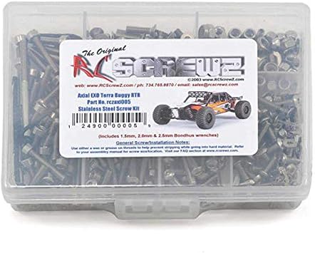 Axi005 - Compatible with Axial Racing EXO Terra Buggy Stainless Steel Screw Kit