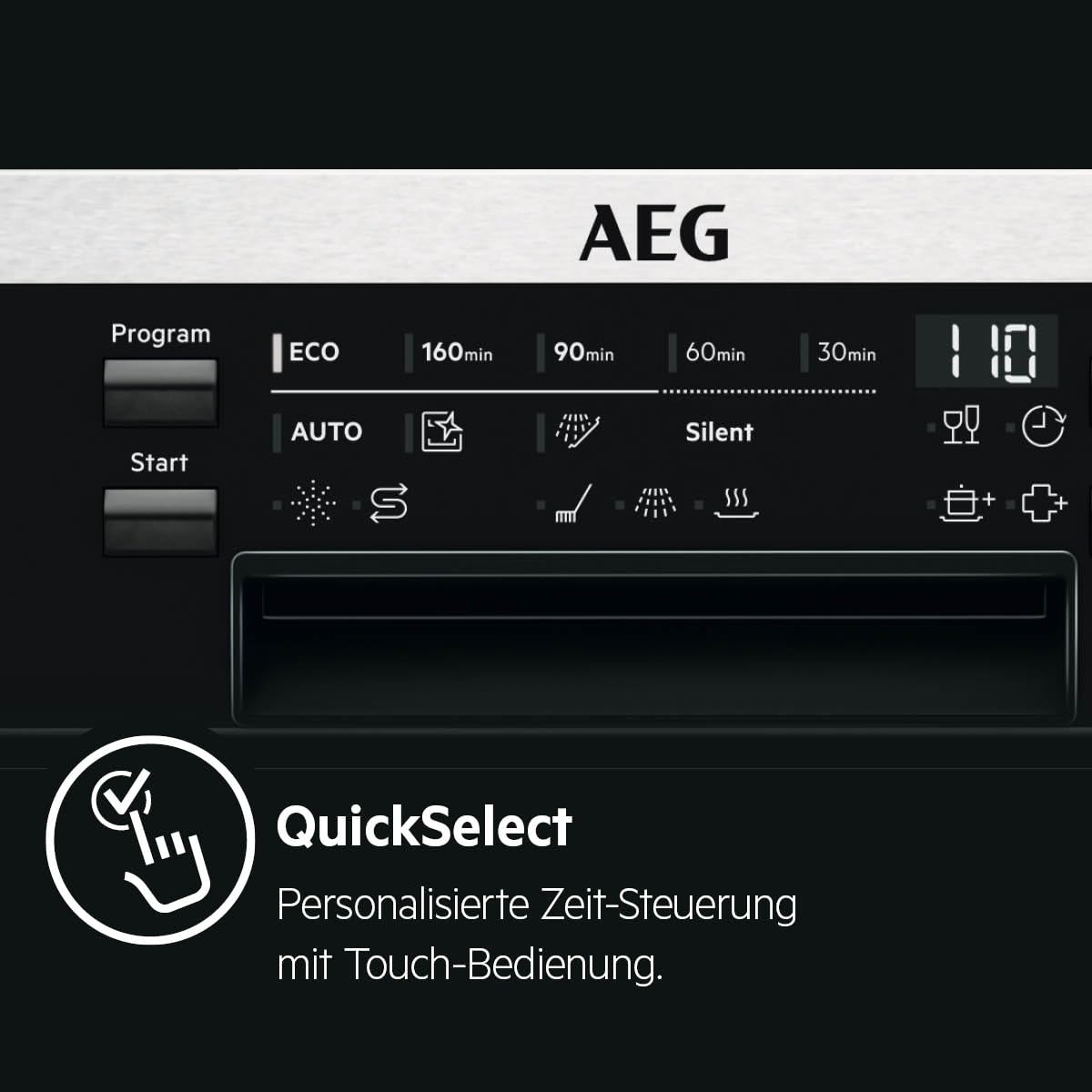 AEG FEE6491AZM Integrierter Geschirrspüler Serie 6000 60cm SatelliteClean AirDry MaxiFlex Besteckschublade Startzeitvorwahl