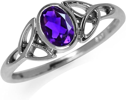 Silvershake Anillo solitario de plata de ley 925 con forma ovalada de 0.276 x 0.197 in, chapado en oro blanco o chapado en oro amarillo de 18