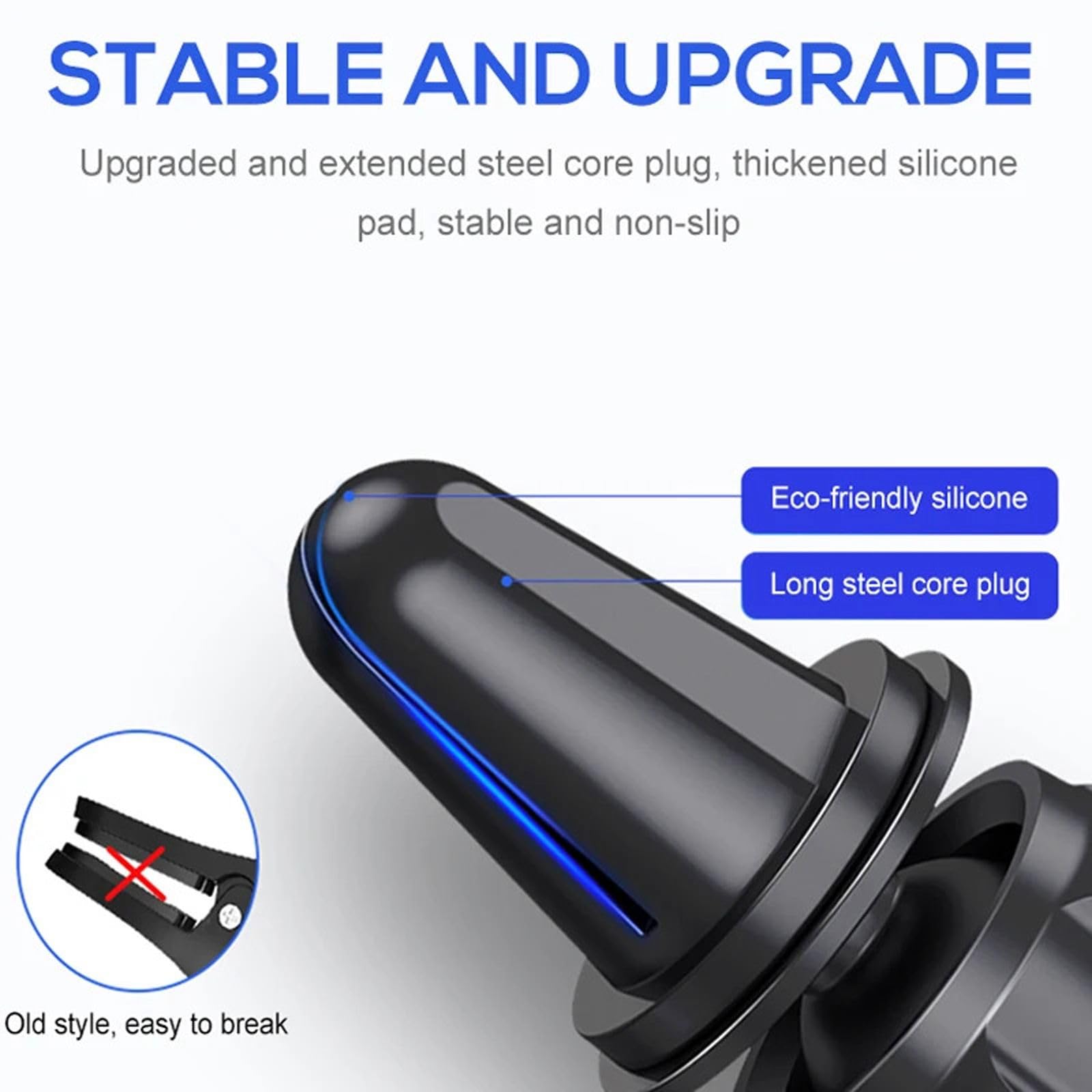 Supporto da Auto per Telefono Presa d'Aria Clip Mount Mobile Cell Stand Supporto GPS per Smartphone, Adatto per iPhone Xiaomi Samsung