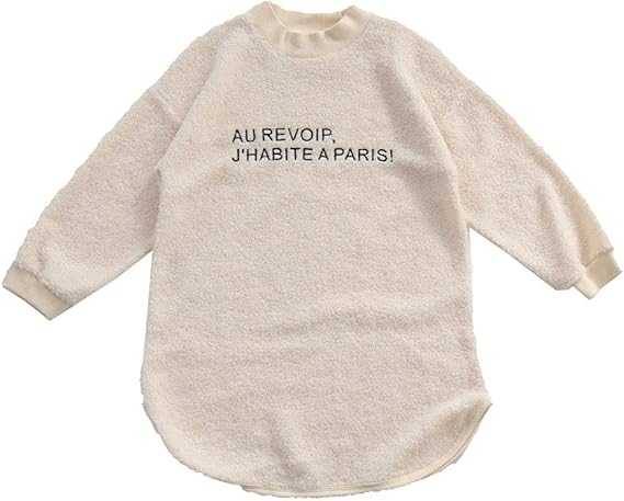 Amazon Bee ビー 子供服bee 女の子 ナチュラル シンプル キッズ 長袖 ワンピ ボア 刺繍 長袖 ワンピース スタンダード ワンピース チュニック 通販