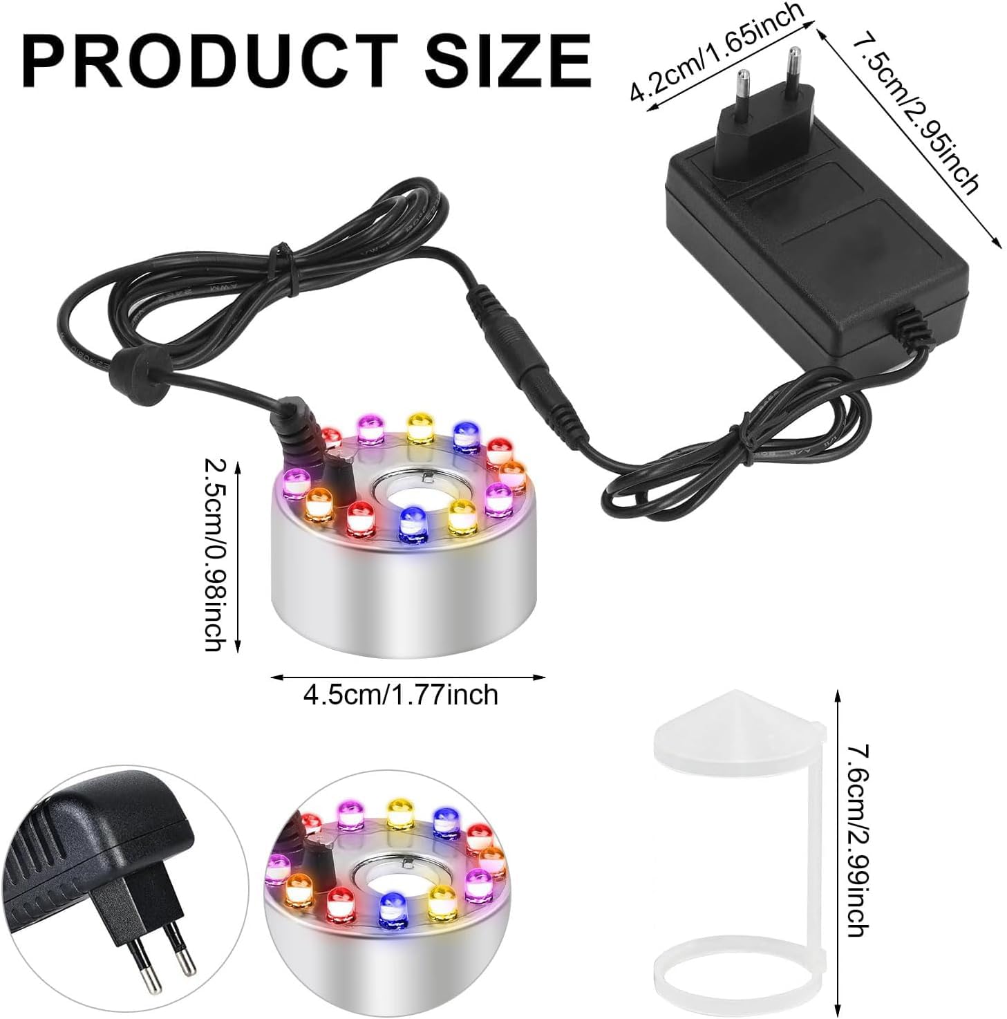 Sunshine smile Ultrasonic Fog Maker, nebulizzatore a ultrasuoni per Halloween, mini macchina per nebbia, per Halloween Pumpkin e strega, nebulizzatore in metallo, produttore di nebbia