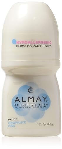 Almay Anti-Perspirant Desodorante Piel sensible Roll-On Libre de fragancia 17 oz paquete de 6 Almay Anti-Perspirant Desodorante Piel sensible Roll-On Libre de fragancia 17 oz paquete de 6