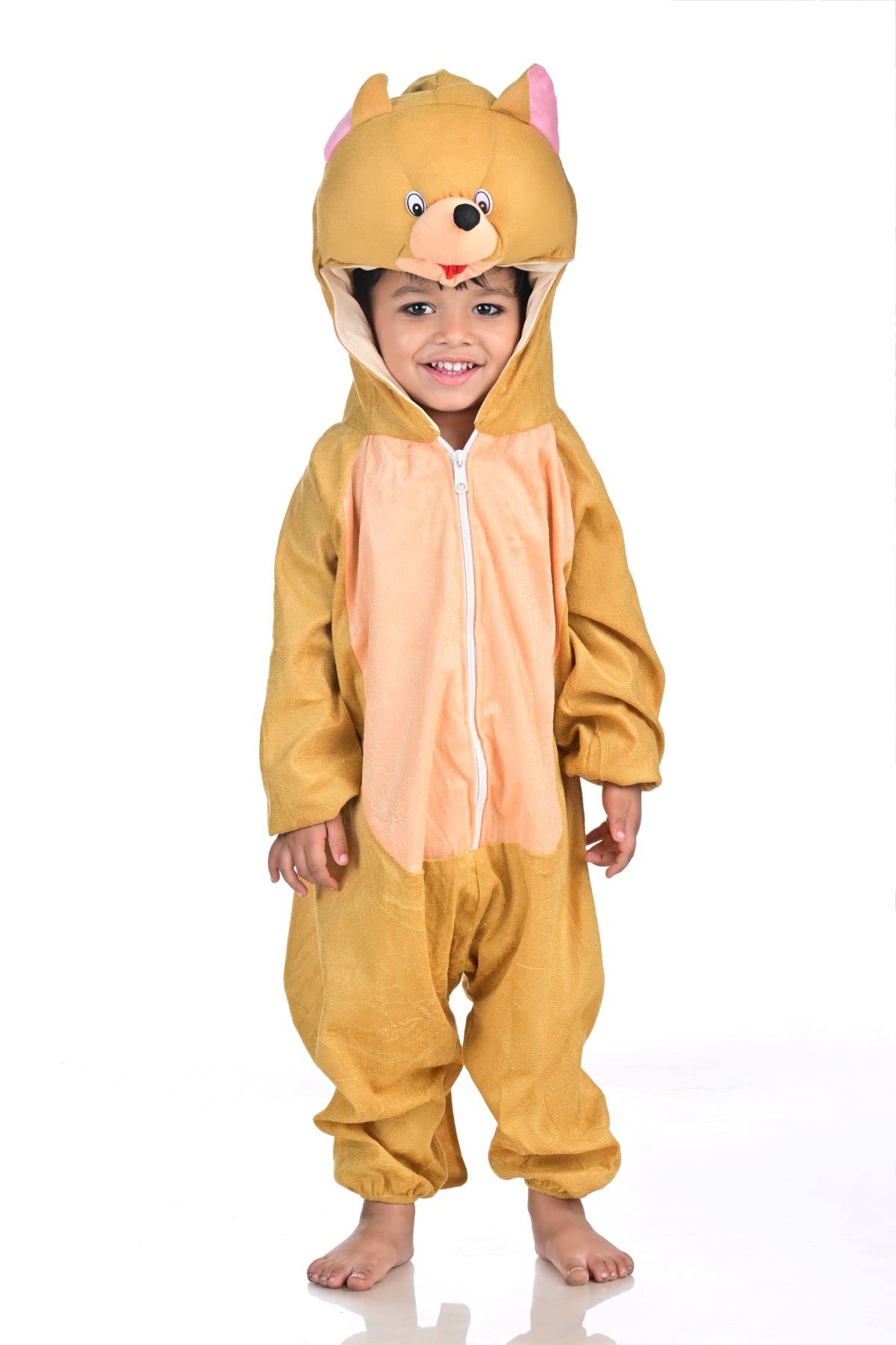 BookMyCostume Naughty Mouse Brown Cartoon Animal Kids Fancy Dress Costume 6-7 Years