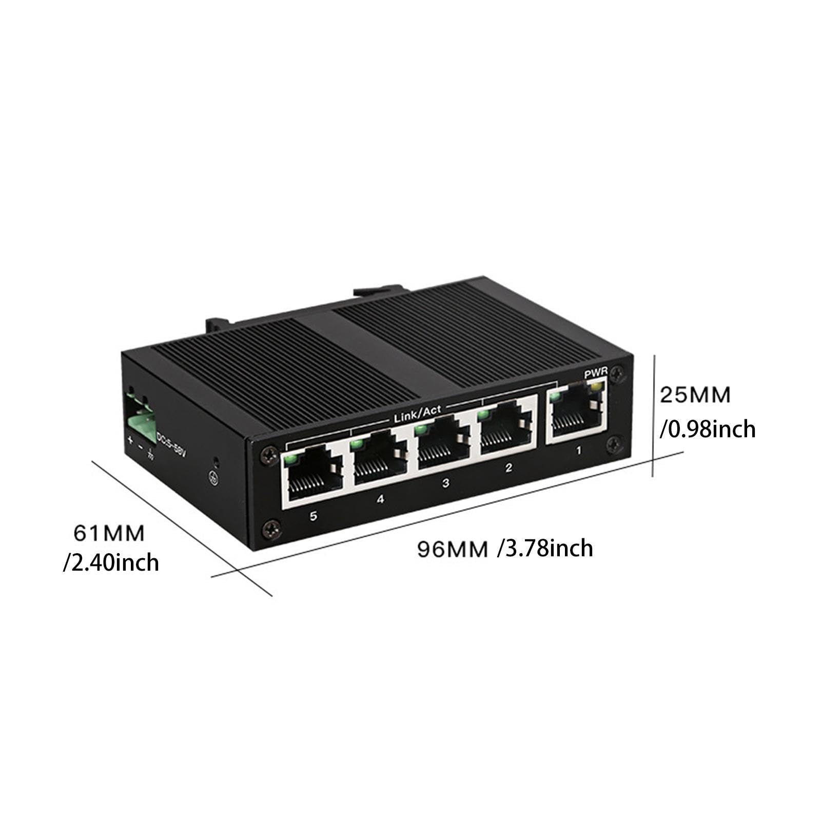 Lot de 5 commutateurs Ethernet 10/100 Mbps 1 Gbit/s Capacité de commutation 5 ports Ethernet Splitter