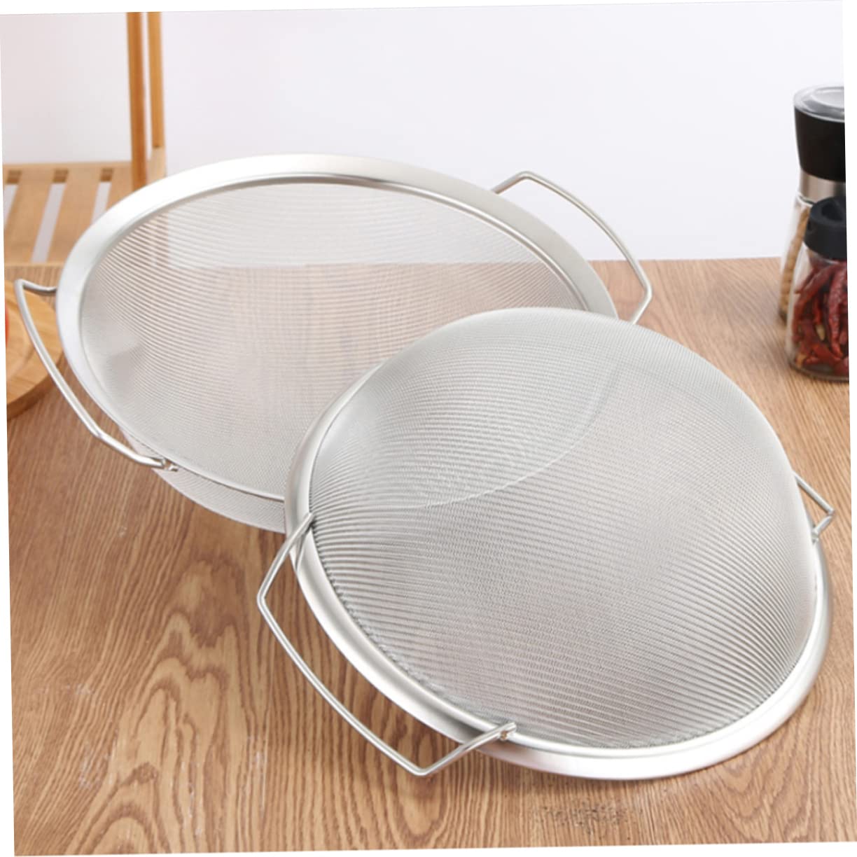 BESTonZON 1 Pc Colador Fino Cuenco Colador Cuenco para Lavar Arroz Colador Metalico Tazón De Lavado De Verduras Cuenco para Lavar Ensaladas Canasta Colador Acero Inoxidable Linea Metalica
