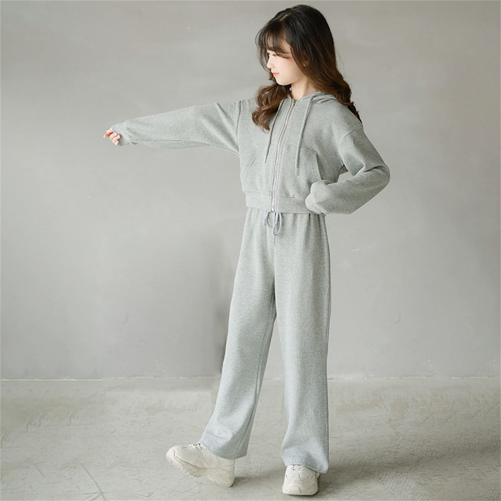 Conjunto de ropa infantil para niña y primavera y deporte, monocolor, estampado, mezcla de algodón, conjunto de dos piezas para bebé niña 56