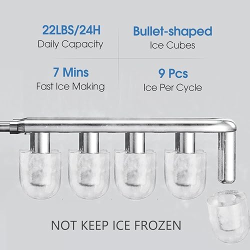 Miniatura 2 de IKT Dispensador de enfriador de agua con carga inferior autolimpiante, máquina de hielo integrada para botella de 5 galones, capacidad diaria, 22