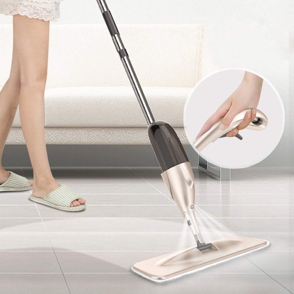 Bodenwischer Sprühwischer Mit Wassertank, Wischer Mit Sprühfunktion Spray Mop Mit 1 Mikrofaser-Pads Für Hartholz, Fliesen, Laminat, Marmor,B