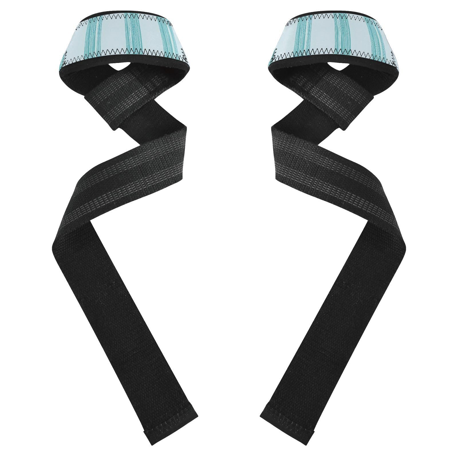 STAYTOP Colorful Stripes Wrist Straps for Weightlifting,Lifting Straps with Neoprene Cushioned Wrist Padded and Anti-Skid Silicone for Strength Training,Bodybuilding,Deadlifting