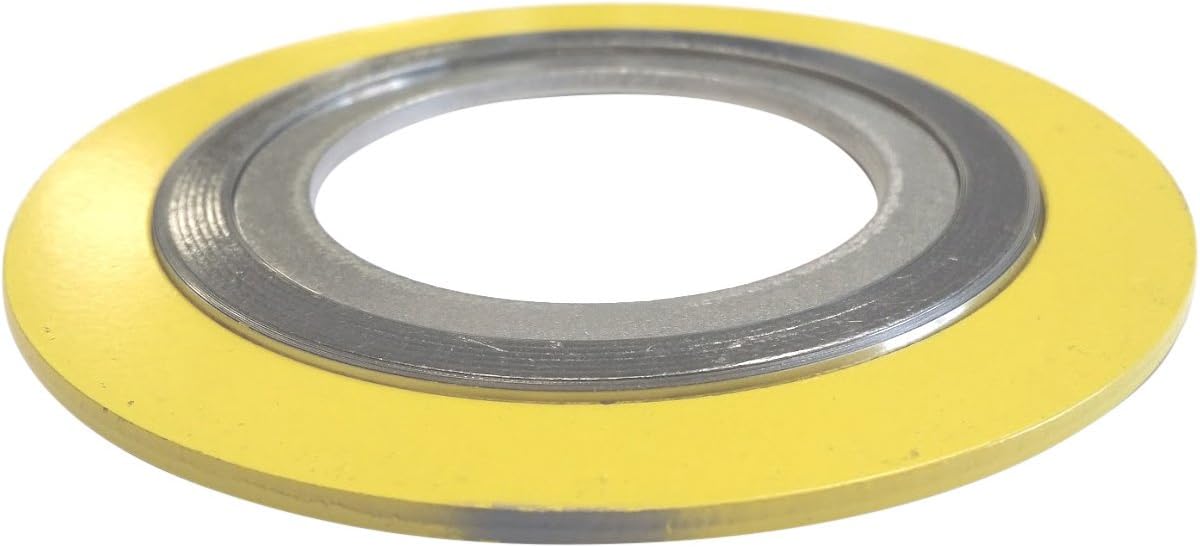 Sterling Seal and Supply , Inc. API 601 9000IR4304GR600 Spiral Wound Gasket with 304SS Inner Ring, 4" Pipe Size x 600# Class Flange x 304SS/Flexible Graphite