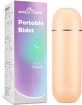 Easy@Home زجاجة Bidet Peri المحمولة للسفر لرعاية ما بعد الولادة - مجموعة بخاخ محمولة مع زجاجة سعة 380 مل 12.8 أونصة - بخاخ مياه للنظافة الشخصية للنساء والرجال | خالي من مادة BPA | إب-01 براون