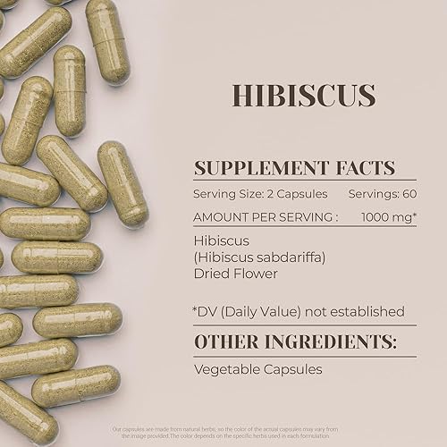 Miniatura 3 de Garden Organics Hibiscus 120 cápsulas  Cápsulas de alta potencia, suplementos dietéticos a base de hierbas  Hecho con cápsulas vegetales e hibisco