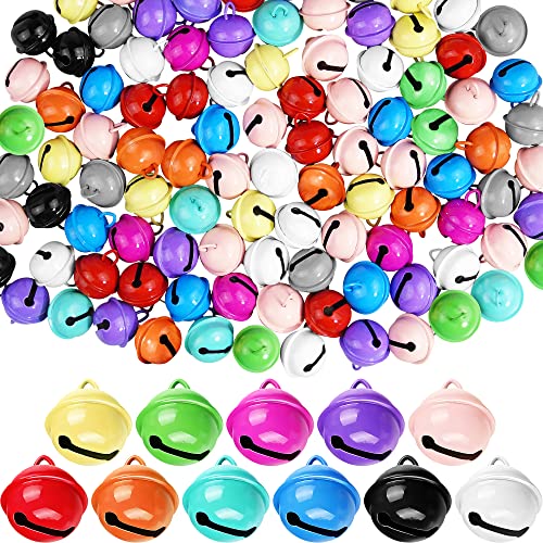 50 Pieces Assorted Colors Jingle Bells Metal Round Bells Craft Bells Small Bells Colored Christmas Bells For Christmas Wind Chimes Jewelry Ornaments Holiday Home Party Decoration #TOP30