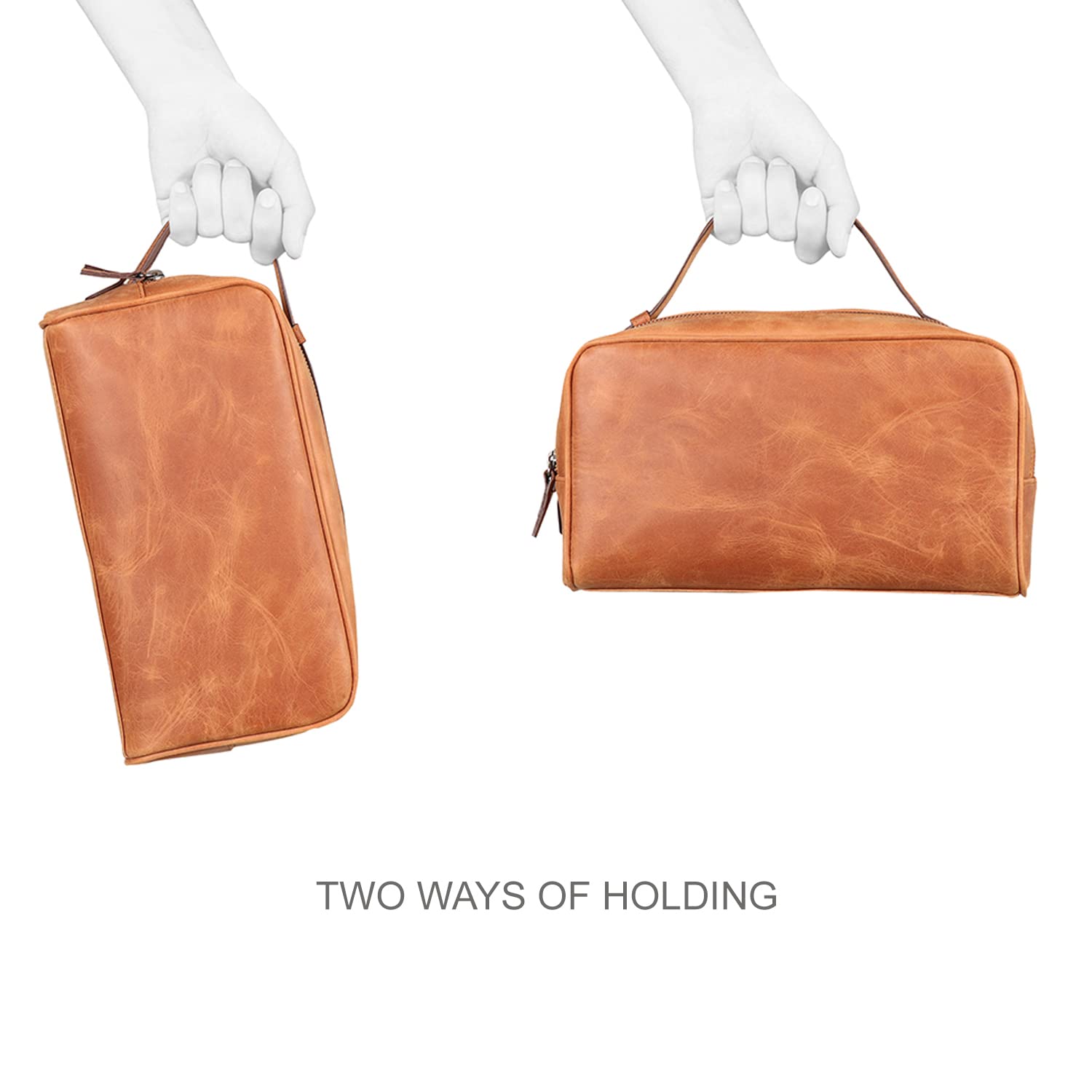 Londo Bolsa de Viaje en Cuero con Dos Compartimentos – Unisex