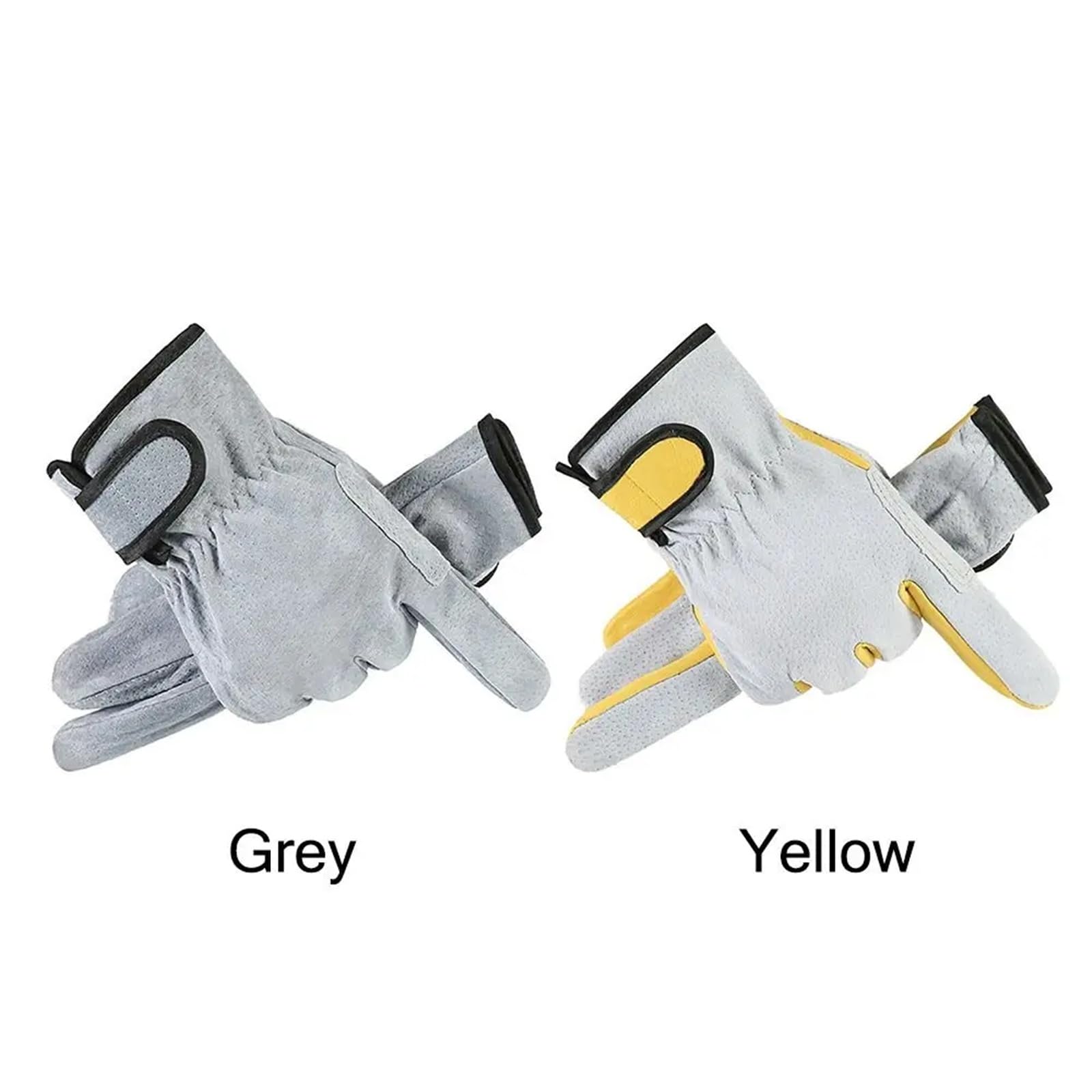 Compatible con guantes de soldadura de cuero, guantes de trabajo anticorte resistentes al calor y retardantes de llama for horno, chimenea, soldador, uso en el lugar de trabajo(Yellow)