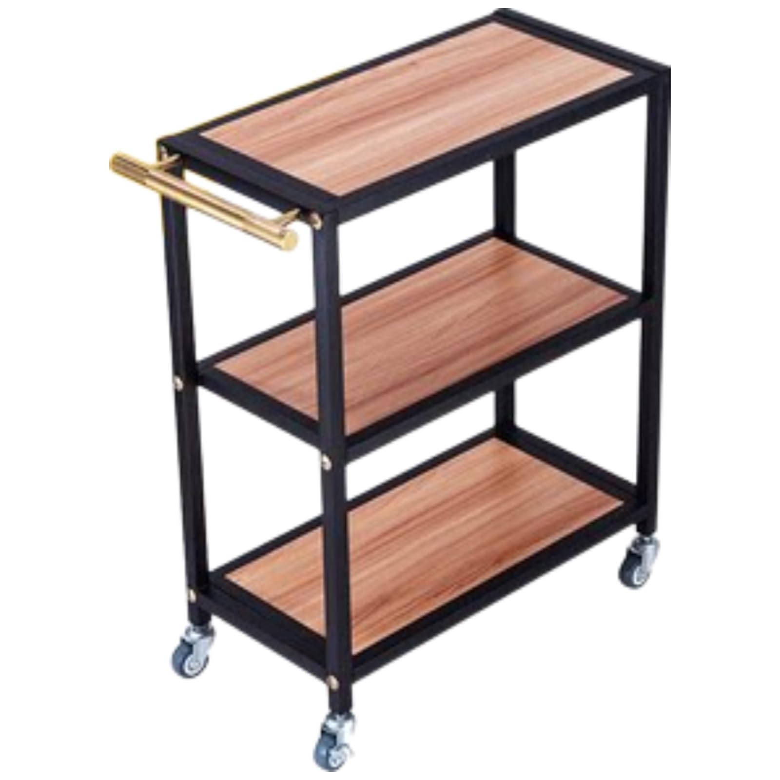 Carrello Mobile a 3 Ripiani per Il Servizio di Alimenti, scolapiatti in Acciaio Inox con Ruote, Carrello per servire Hot Pot, Carrello per Bevande con Ruote con Freno per ristoranti e serviz