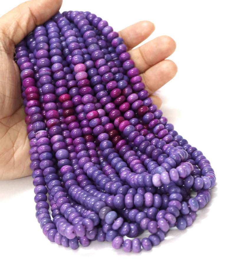 Perles en pierre opale violette de 45 cm pour création de bijoux et collier