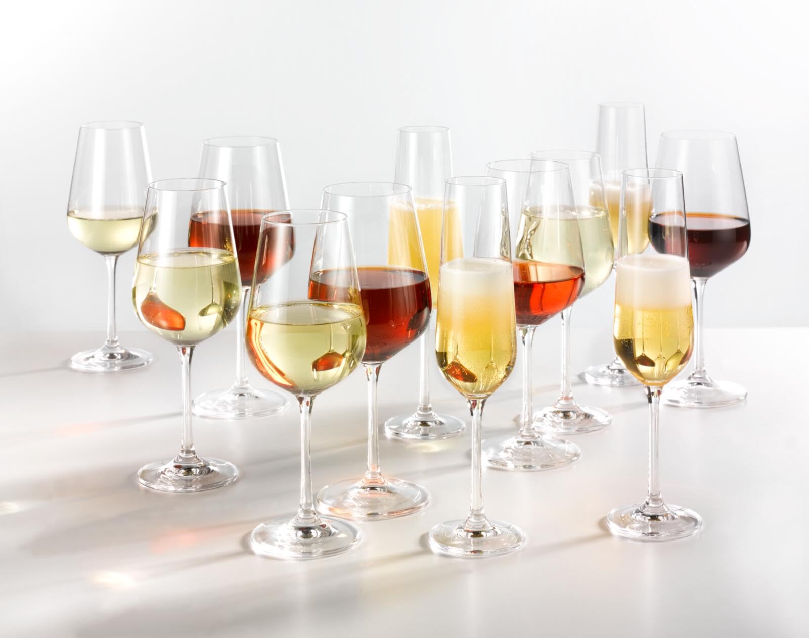 Bohemia Crystal - Juego de 12 copas de vino tinto, blanco y