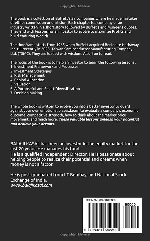 Image of The Intelligent Investor's Mistakes: Warren Buffett: 38 Buffett's Investment Stories, Gain Wisdom, Master Risk and Maximize Profits to Build Enduring Wealth