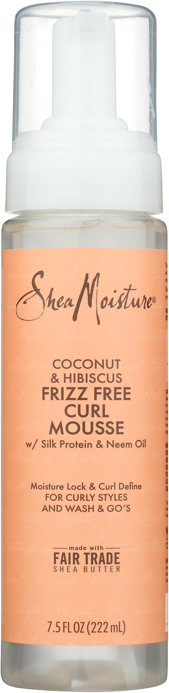Coconut & Hibiscus Frizz Free Curl Mousse w/ Silk Protein & Neem Oil, Pack of 1