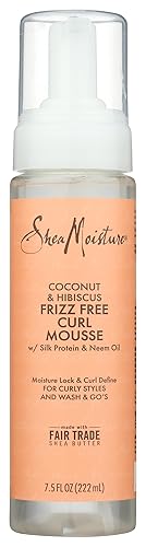 Espuma para cabello Sheamoisture 7.5 onzas coco y hibisco, sin frizz