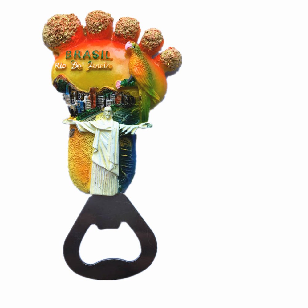 Cristo Redentor Rio De Janeiro Brasil Souvenir Colección 3d Nevera Imán De Nevera Hecho A Mano Resina