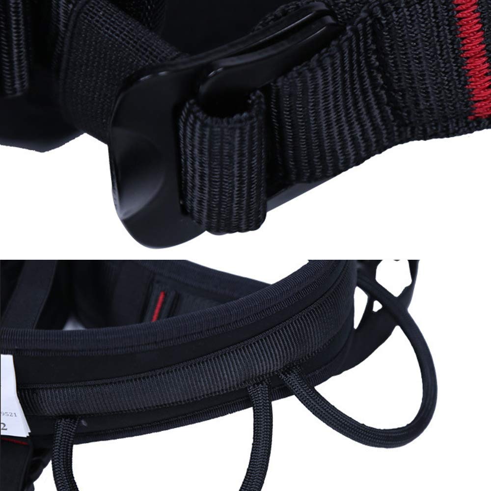 SwaYve Arnés de Escalada, Cinturón Seguro de Medio Cuerpo, Cinturones de Protección Contra Caídas para Montañismo, Escalada en Roca, Rescate Contra Incendios, Entrenamiento en Expansión, Equipo de Rap