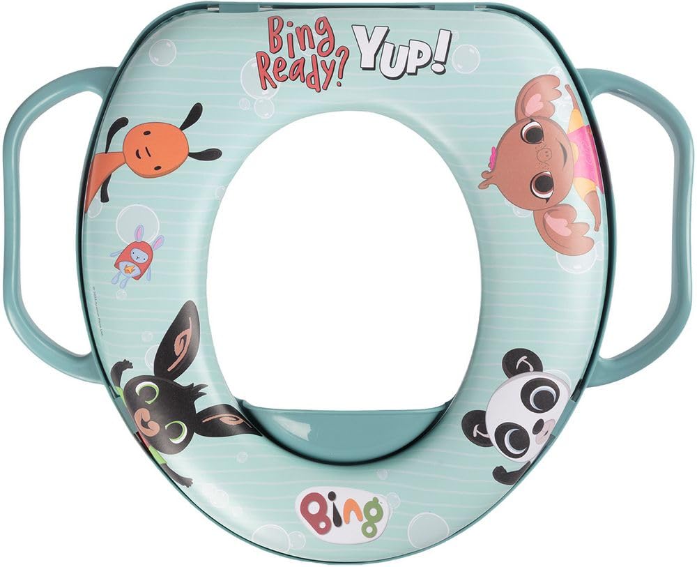 Tataway WC Morbido Bambini con Maniglie - Riduttore WC con Grafica di Bing- Seduta Comfort Antiscivolo, Facile da Pulire