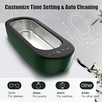 Ultrasonic Cleaner Sonic Cleaner for Glasses with 4 Modes, 43 kHz