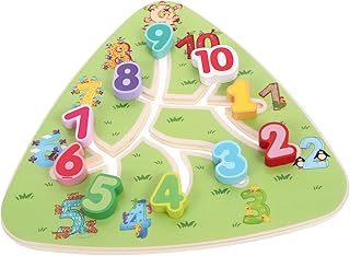 NUOBESTY Labirinto Ambulante Quebra-Cabeça Número Educacional De Madeira Placa De Aprendizado Labirinto De Números De Madeira Pode Mover Tabuleiro De Damas Labirinto Engraçado