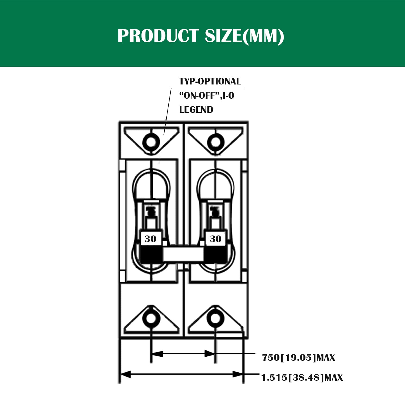 A-Series Red Toggle AC/DC Double Pole 5A Boat Magnetic Circuit Breaker - 5 Amp Protects Low Power Devices for Yachts, Motorhomes, Campers and Caravans