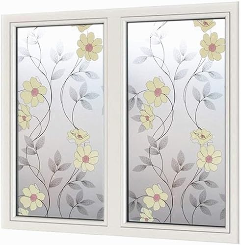 Emoyi Película decorativa para ventana, película de vidrio estática, sin pegamento, anti-UV, 17.7 x 78.7 pulgadas