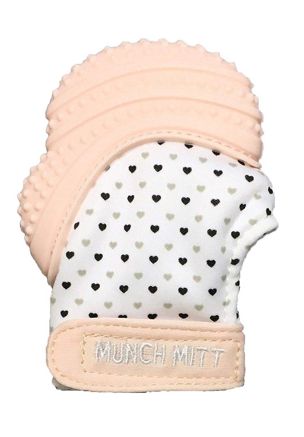 Munch Mitt - Hearts -Pastel Pink