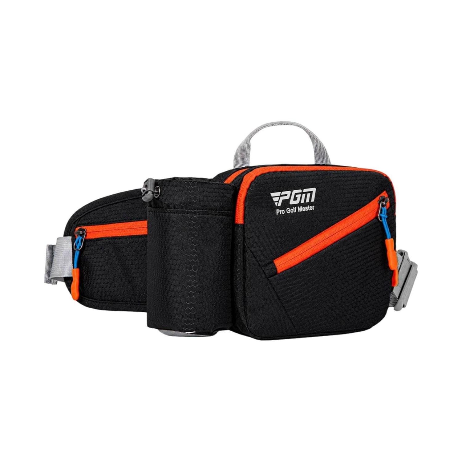 Water-Resistant Waist Pack with Cup Holder Handsunrestrained Utility Belt Bag Compact Pouch Lightweight for Golfers, Golf Course, Driving Range, Black-image-41