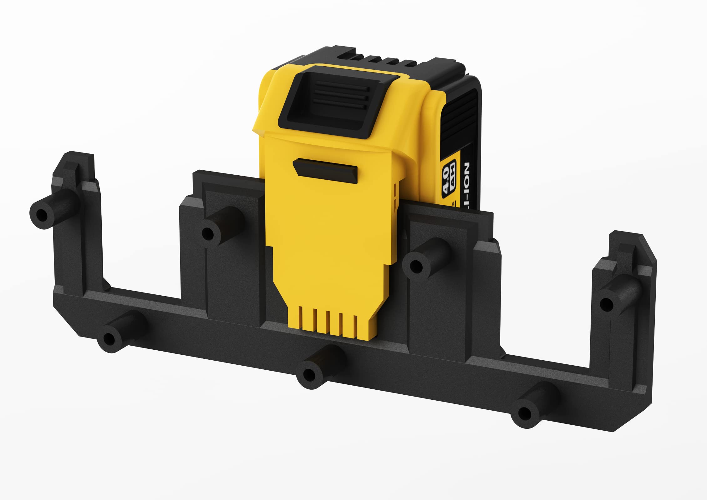 Support Mural 3 Batteries Makita 18V / 14.4V LXT – Organisateur Chargeur Mural – Fabriqué En Allemagne 3D