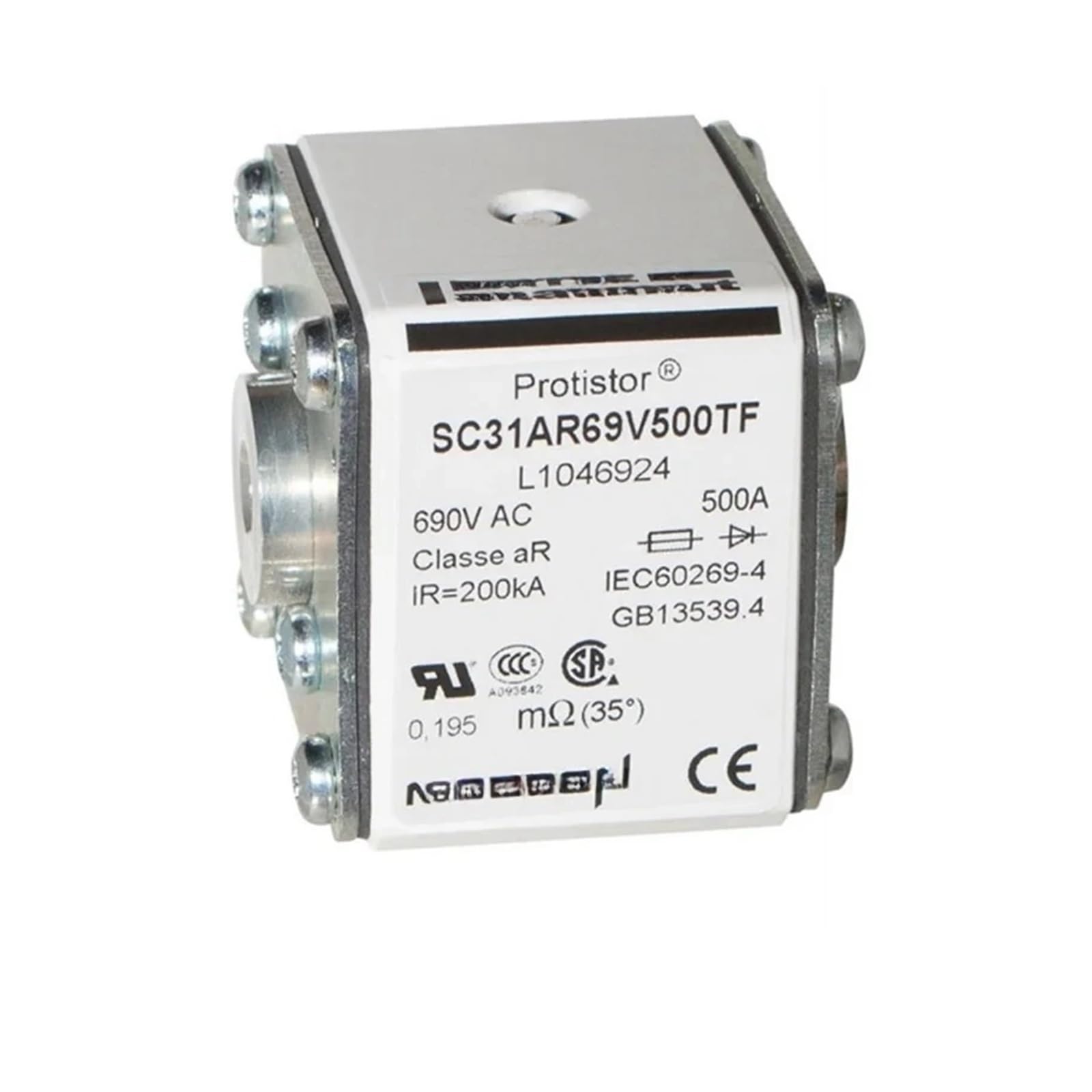 Fusible SC31AR69V400TFM para proteccion termica extrema en cuadros electricos