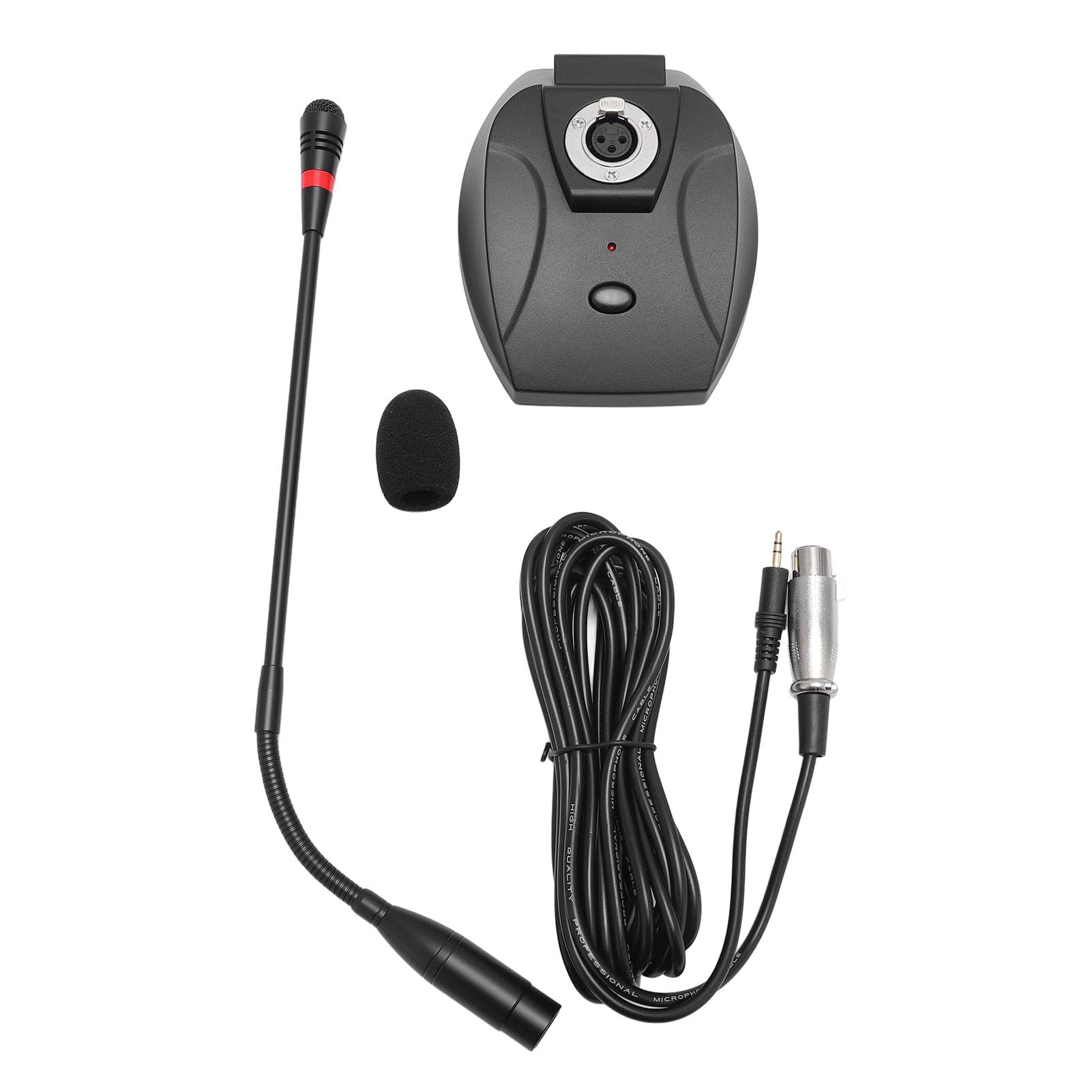 Microfono a Collo di Cigno da Tavolo, Pickup Cardioide, Registrazione Musicale, Riunioni Video, Conferenze, Conferenze, Angolo Regolabile, Microfono da Tavolo con Connettore XLR