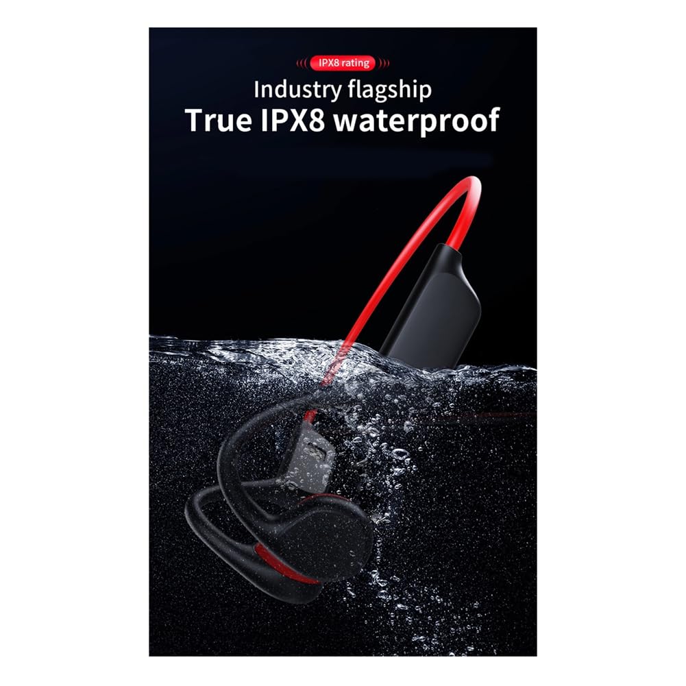 Bloepum Open Ear Sport Headphones Built-in 32GB MP3 Bluetooth 5.3 Wireless Bone Conduction Earphones for Running Workouts C