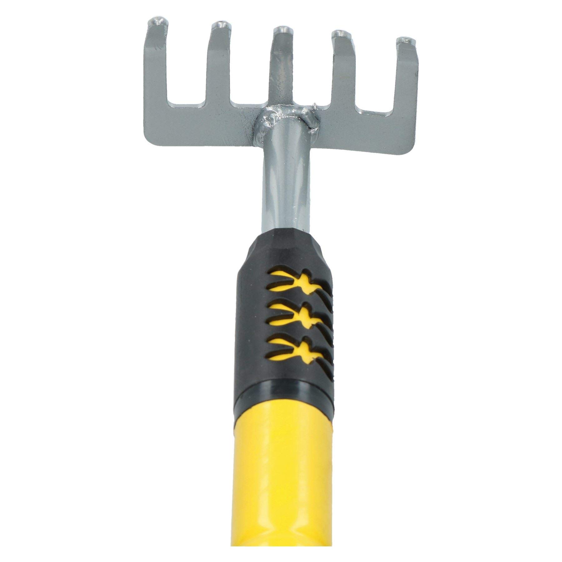 AB Tools, kit di attrezzi da giardino con lama verde, pala, forcella, rastrello estirpatore telescopico con manici allungabili