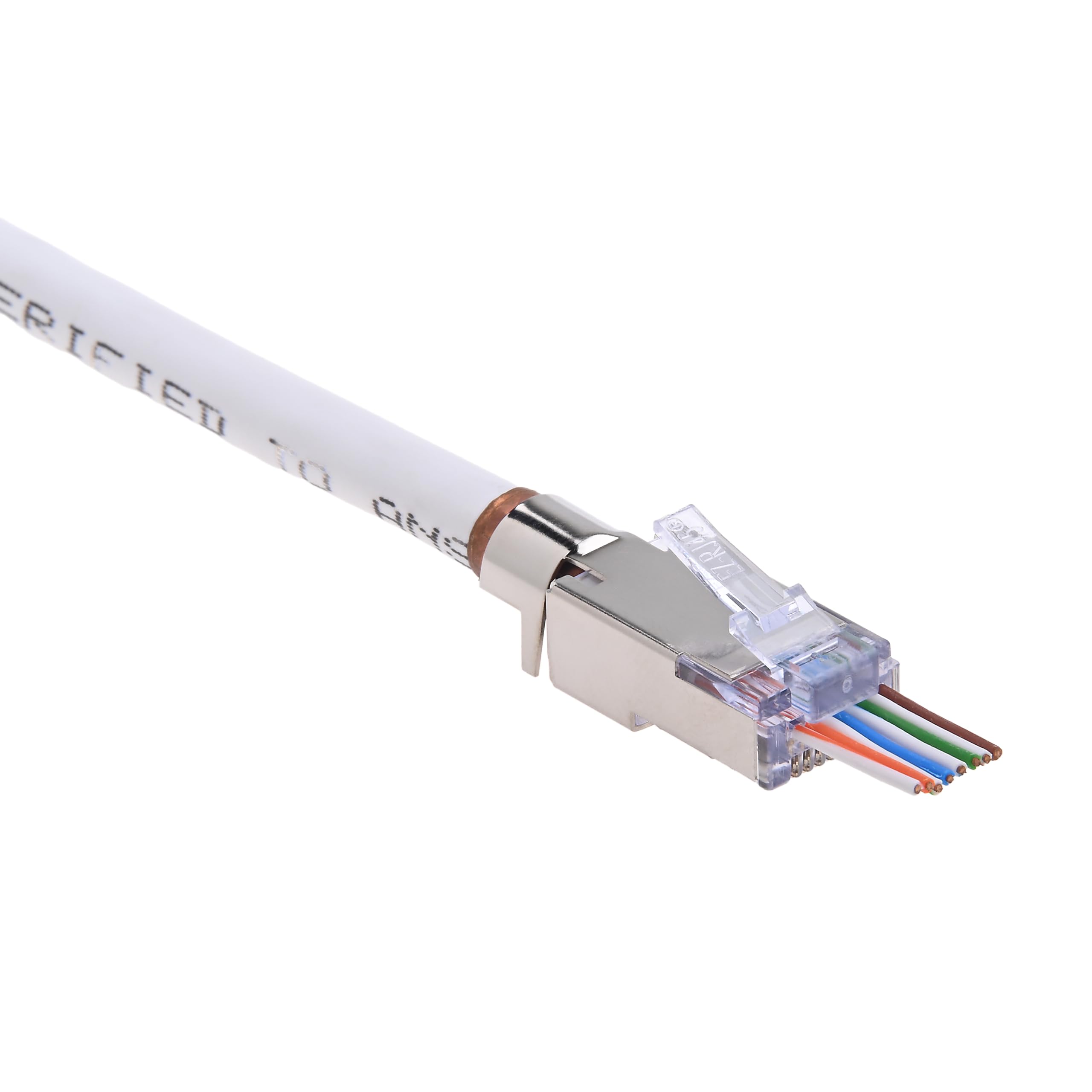 Las herramientas Platinum 202022J EZ-RJ45 apantallado CAT5e/6 Conector de tierra externa, 50-Pack