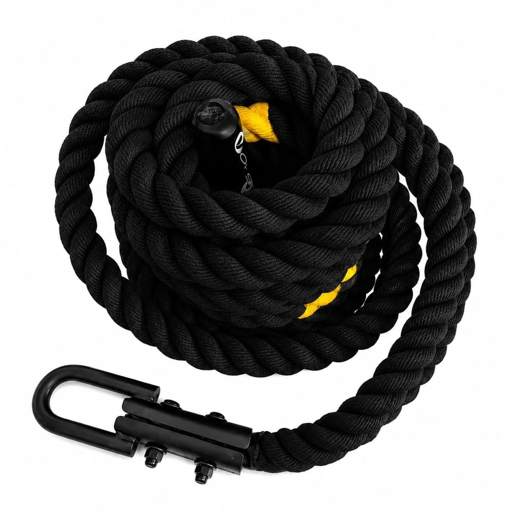 Cuerda de Arrastre para Trineo 15 m Negro| Cuerda de Tracción para Entrenamiento de Fuerza, Resistencia y Cross Training | Alta Resistencia