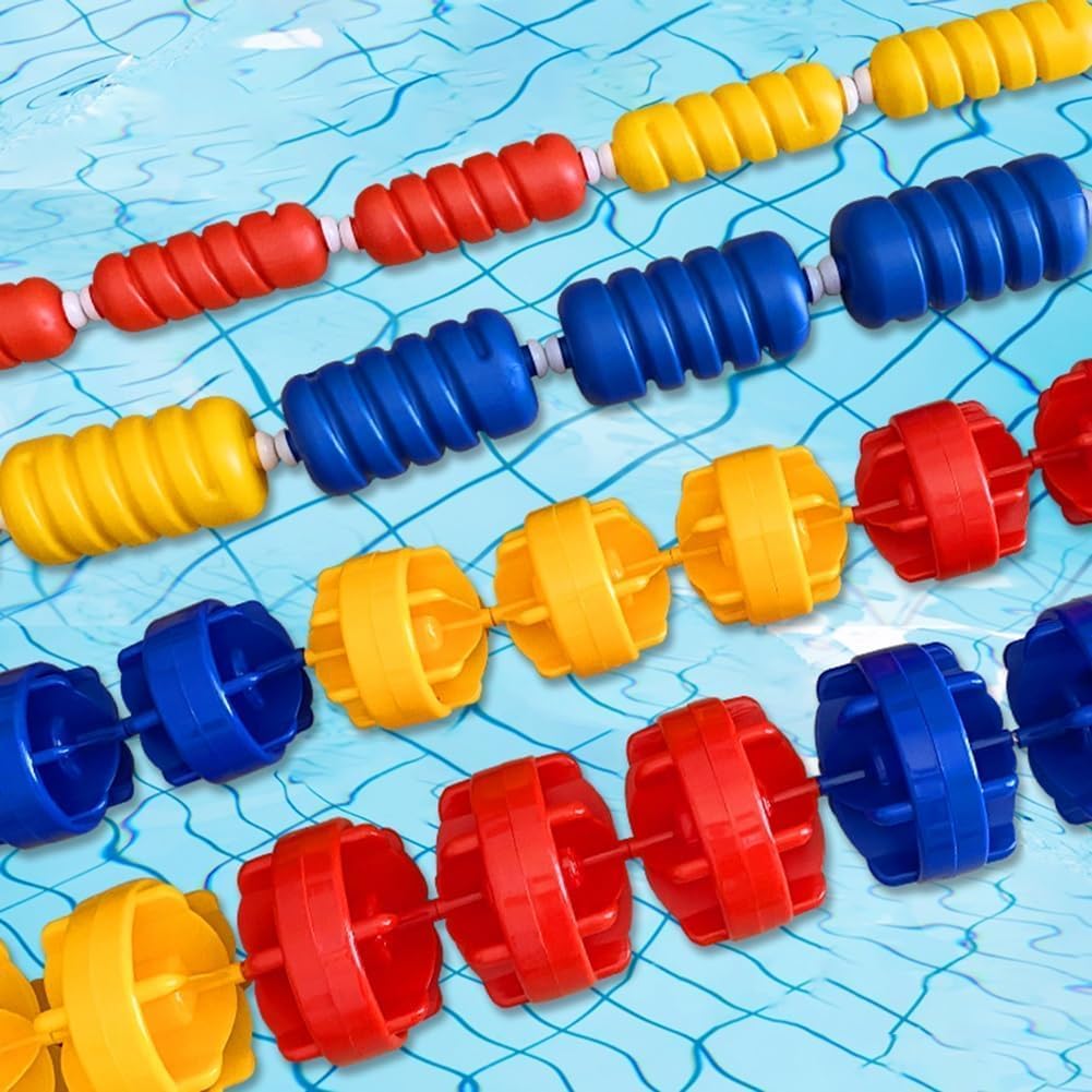 LXXW Swimming Pool Lane Divider Rope, Safety Float for Shallow/Deep End Swimming, 7m (22.96ft) Competition Pool Marker, Durable 6cm Diameter Beach Float