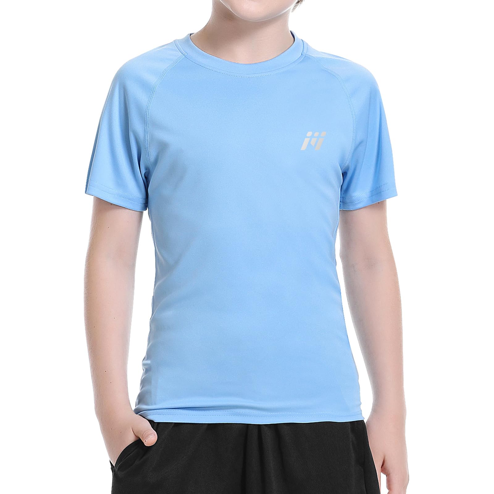 MEETHOO Kinder UV Shirt UPF50+ Schwimmshirt Badeshirt Langarm Schnelltrocknend Rashguard Rash Vest für Jungen