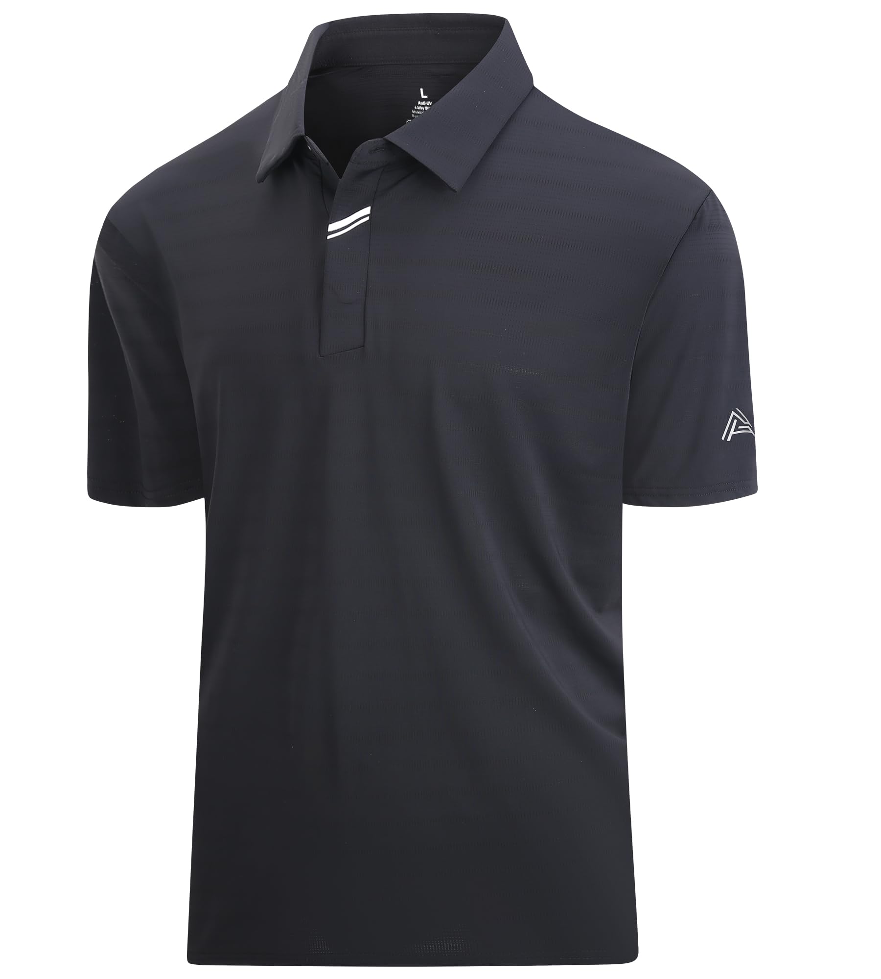 Damipow Golf Shirts for Men Dry Fit Short Sleeve Print Collared Polo Shirt