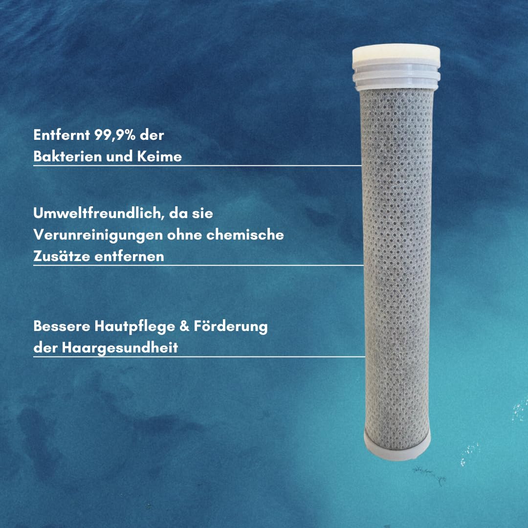 Juego de cabezal de ducha con 2 cepillos de limpieza magnéticos y filtro de carbón activo de carbono, ducha de mano de alta presión con filtro eliminado, cloro, cal, bacterias y metales